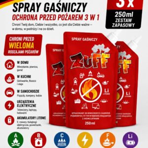 ZUFF -3 SZTUKI -SUBSTANCJA GAŚNICZA